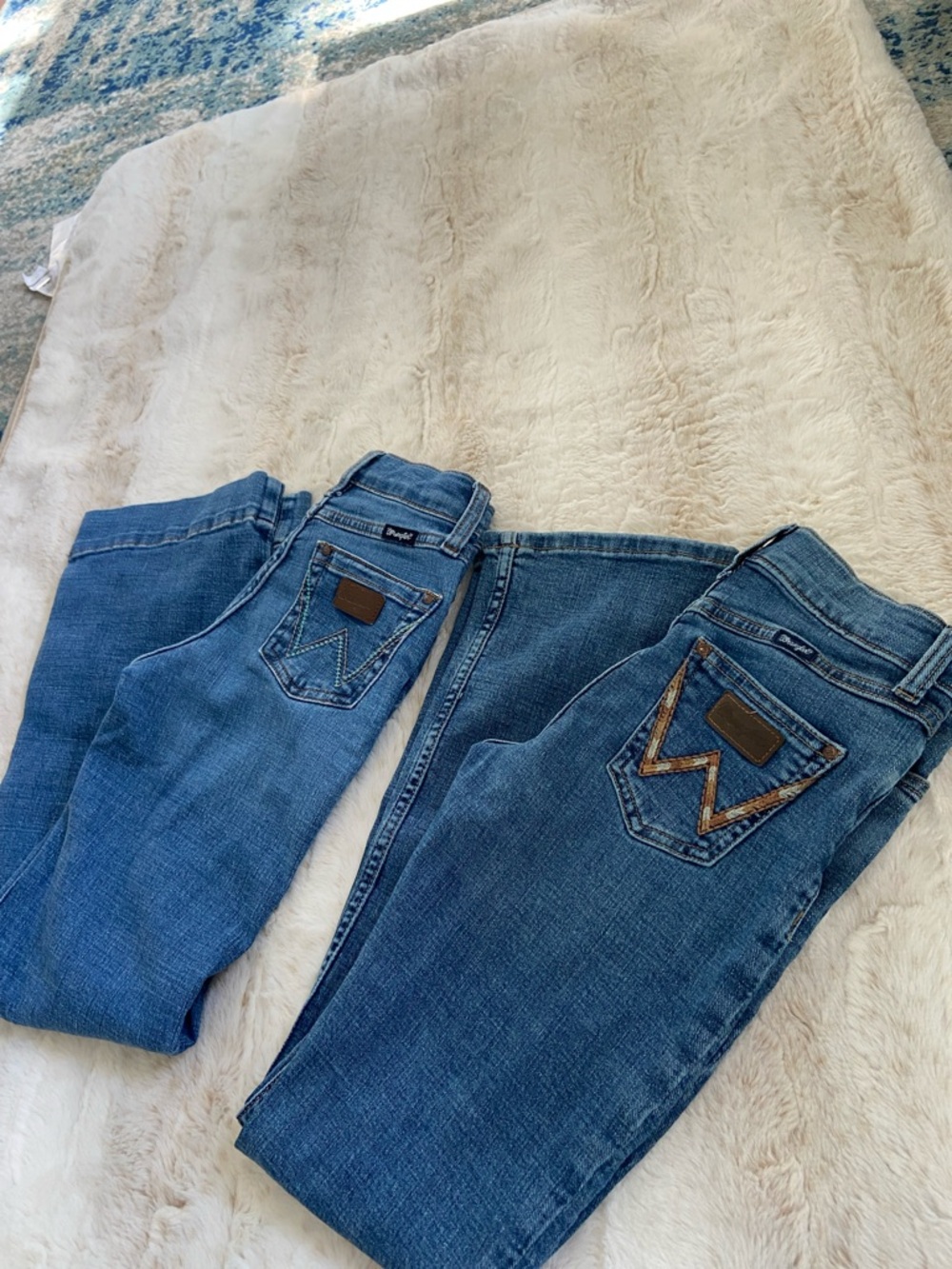 Wrangler Blue Denim Bootcut Jeans Sz 10